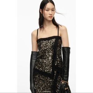 Zara ✨Limited Edition✨ Long Leather Gloves, Medium